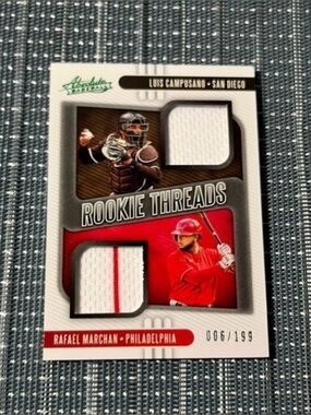 Num Duo RC: 006/199 & 2 Patch Jersey ⚾️ DUO Absolute Baseball RC Threads #RTS-LC